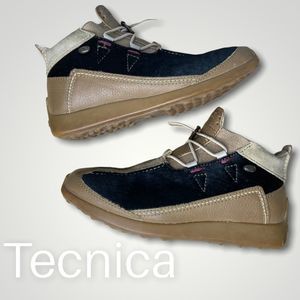 Tecnica, Vintage Italian Pony Hair & Leather Ankle Bootie Sneakers Women’s 36 EU